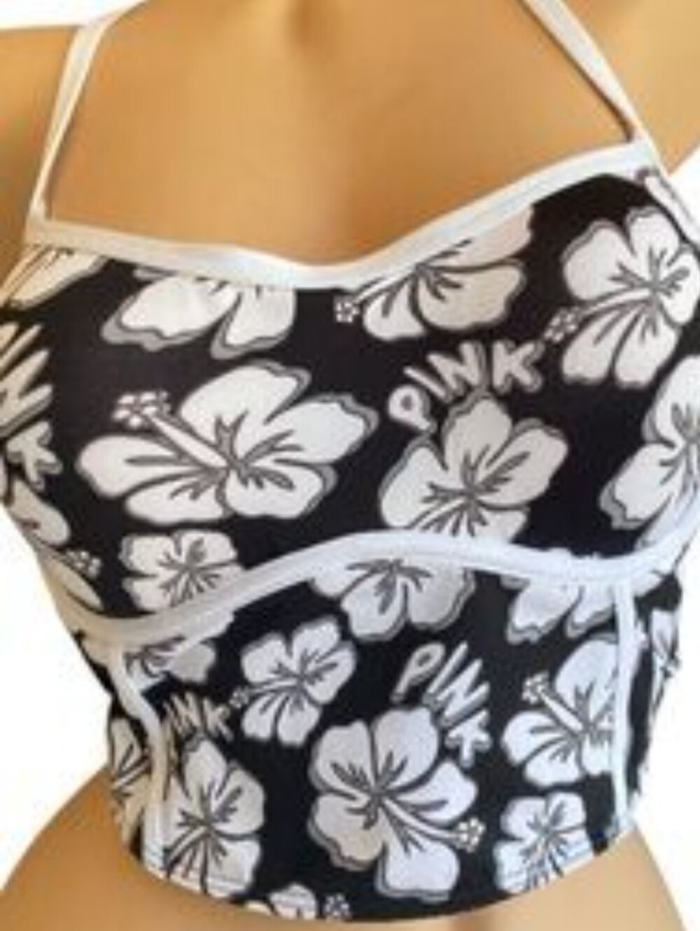 Victoria's secret pink ultimate corset push-up Tropical Floral sports bra LARGE